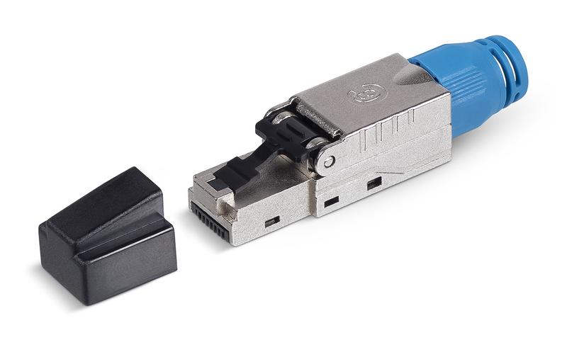 Коннектор RJ45 (8P8C) 8P8C-SH-C8-TWP под витую пару кат.8 экранир. со вставкой Cabeus 10070c