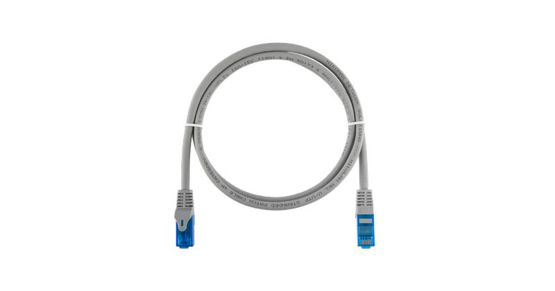 Шнур коммутационный U/UTP 4 пары кат.6 (Класс E) 250МГц 2хRJ45/8P8C T568B заливной с защитой защелки мж BC (чистая медь) 25AWG (7х0175мм) LSZH нг(А)-HFLTx сер. 2м NIKOMAX NMC-PC4UE55B-ES-020-C-GY
