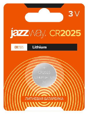 Элемент питания литиевый CR2025 3В BL-1 (блист.1шт) JazzWay 2852861