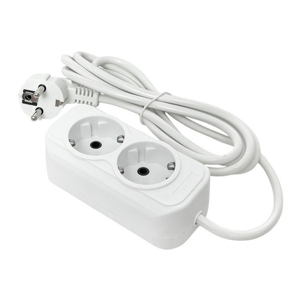 Удлинитель 2х2м с заземл. 16А IP20 Эксперт 3.0кВт ПВС 3х1 EKF UBA16-310-2-02