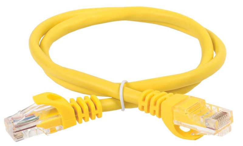 Патч-корд кат.5E UTP 0.5м желт. ITK PC05-C5EU-05M