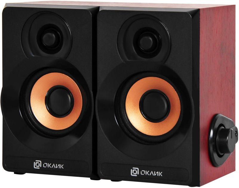 Колонки OK-161 2.0 темное дерево 6Вт OK-161 WOOD ОКЛИК 358267
