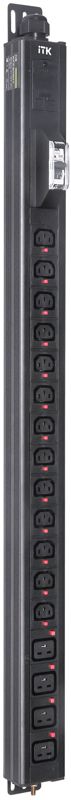 Блок распределения питания BASE PDU PV1112 22U 1ф 32А 13C13 4C19 3м IEC60309 ITK BS-PV-43-13C13-04C19-12