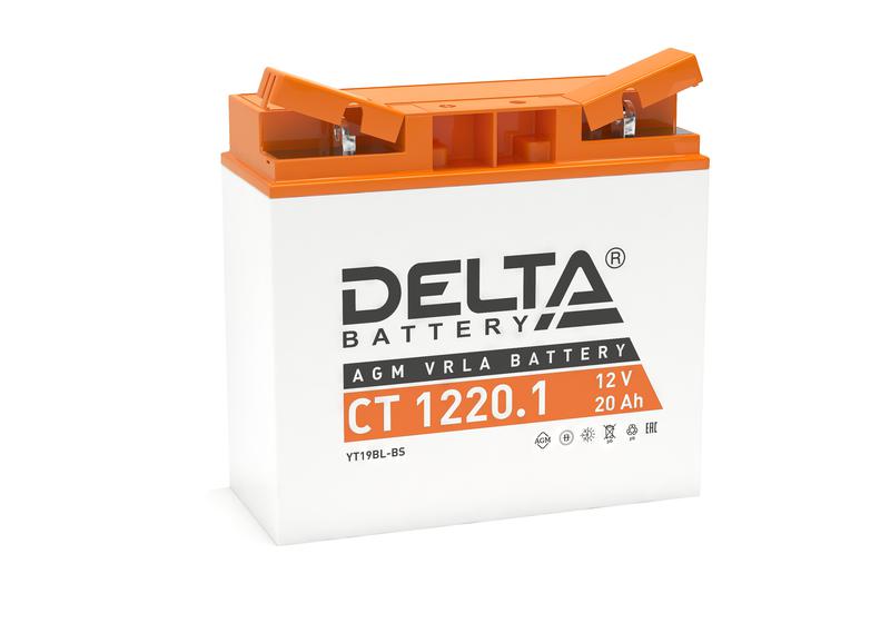 Аккумулятор стартерный 12В 20А.ч CT 1220.1 Delta 3401010030028
