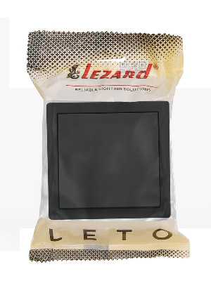 Выключатель 1-кл. ОП LETO черн. бархат LEZARD 752-4200-100