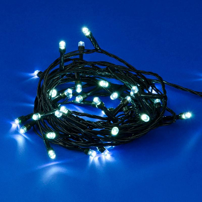 Гирлянда LED ULD-S0500-050/DGA WHITE IP20 5м 50 диодов бел. свет провод зел. Uniel UL-00007305