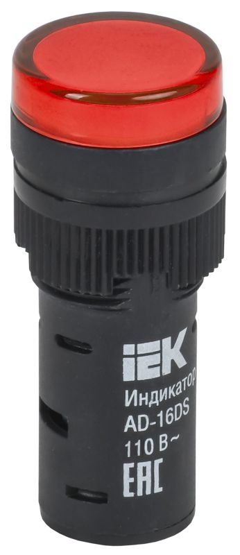 Лампа светосигнальная AD16DS d16мм 110В AC/DC красн. KARAT IEK BLS10-ADDS-110-K04-16