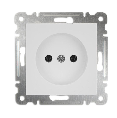 Розетка 1-м СП Karea 10А IP20 без заземл. механизм бел. Makel 57001022