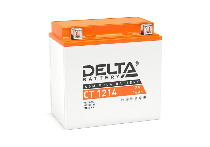 Аккумулятор стартерный 12В 14А.ч CT 1214 Delta 3401010030021