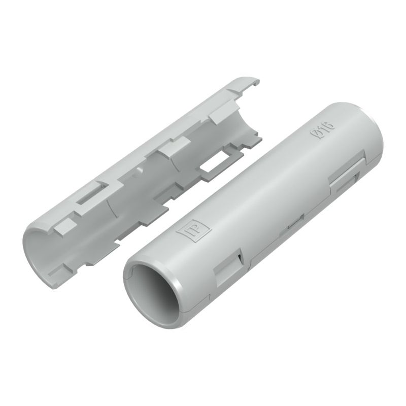 Муфта разборная d16мм атмосферостойкая сер. (уп.10шт) Промрукав PR13.0429