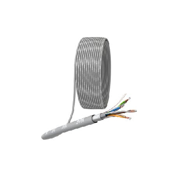 Кабель витая пара F/UTP кат.5E 4х2х24AWG solid CCA PVC Simple сер. (м) FL-4-PVC-A Эра Б0044440
