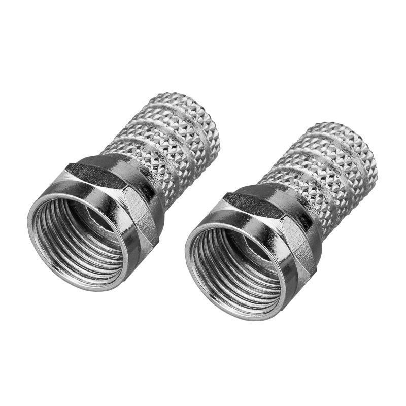 Разъем антенный на кабель штекер F для кабеля RG-6 (уп.2шт) Rexant 06-0004-A2
