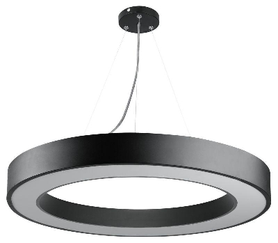 Светильник светодиодный Geometria Ring SPO-133-B-40K-045 45Вт 4000К 3200лм IP40 600х80мм подвесной драйвер внутри черн. Эра Б0058903