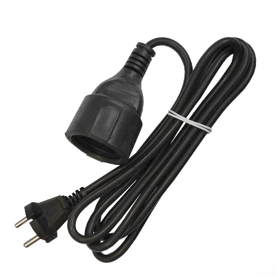 Удлинитель-шнур 1х2м без заземл. 10А IP20 ПВС 2х1 черн. DOMTOK 2338