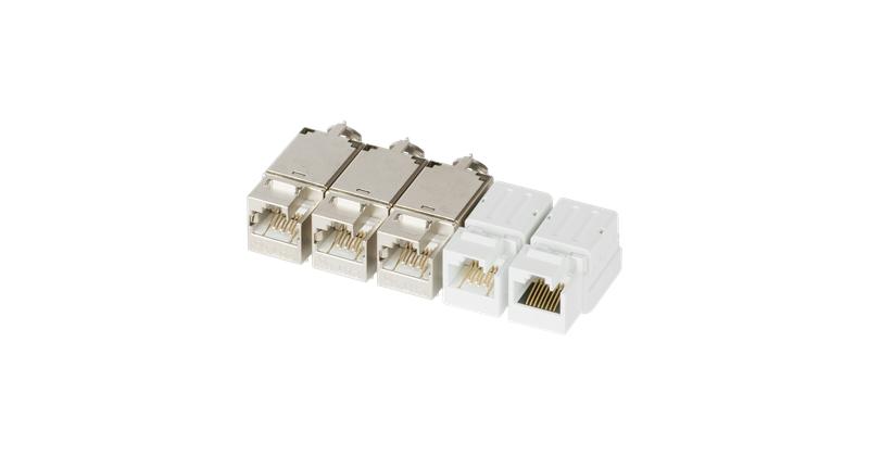 Модуль-вставка типа Keystone для системы мониторинга Кат.6a (Класс Ea) 500МГц RJ45/8P8C FT-TOOL/110/KRONE T568A/B полный экран металлик - гарантия: 5 лет расширенная / 25 лет системная NIKOMAX NMC-KJSA2-LS-MT