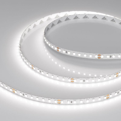 Лента светодиодная RT-A128-8mm 24V White 6000К 9.6Вт/м IP20 2835 высок. эффект. 150лм/Вт (уп.5м) Arlight 038755