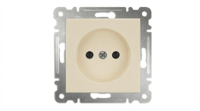 Розетка 1-м СП Karea 10А IP20 без заземл. механизм крем. Makel 57010022