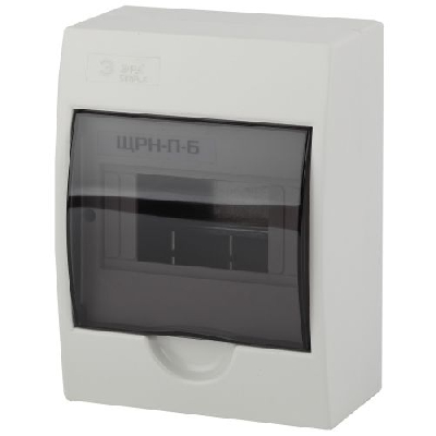 Бокс навесной ЩРН-П-6 6мод. IP41 пластик SIMPLE NO-box_simple-plastic_6_surface BOXS06 Эра Б0041522