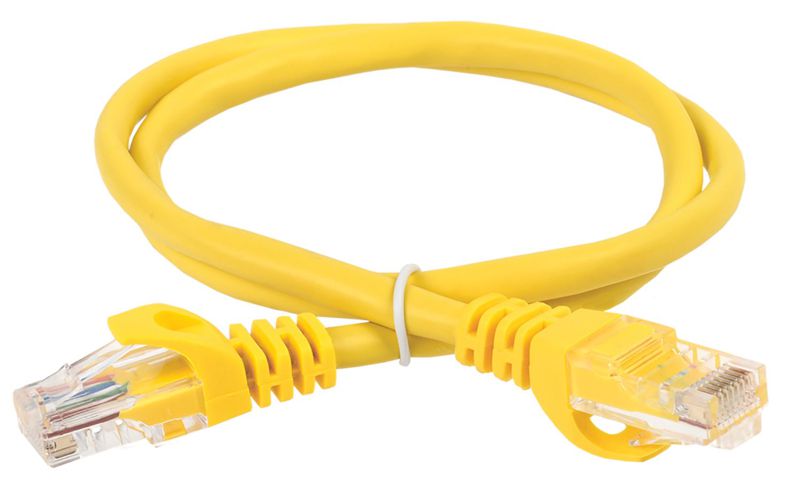 Патч-корд кат.6 UTP PVC 0.5м желт. ITK PC05-C6U-05M