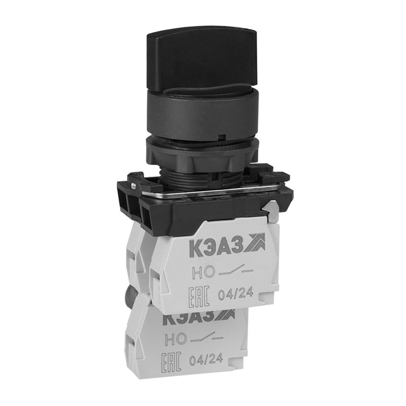 Переключатель КПЕ2630Р 3но+0нз ручка фикс 3поз IP65 черн. КЭАЗ 271711