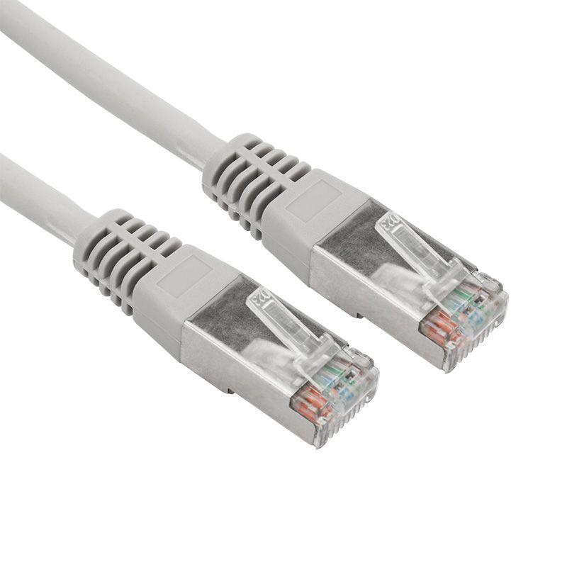 Патч-корд F/UTP кат.5e RJ45-RJ45 LSZH экранир. 1м сер. Rexant 18-8002-1